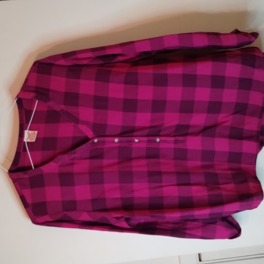 Long sleeves plaid tunic, XL, Faded Glory brand